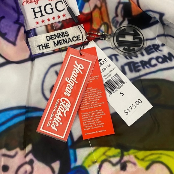 Dennis The Menace Men's Headgear Classics Gradient Satin Jacket. NWT - Picture 2 of 5